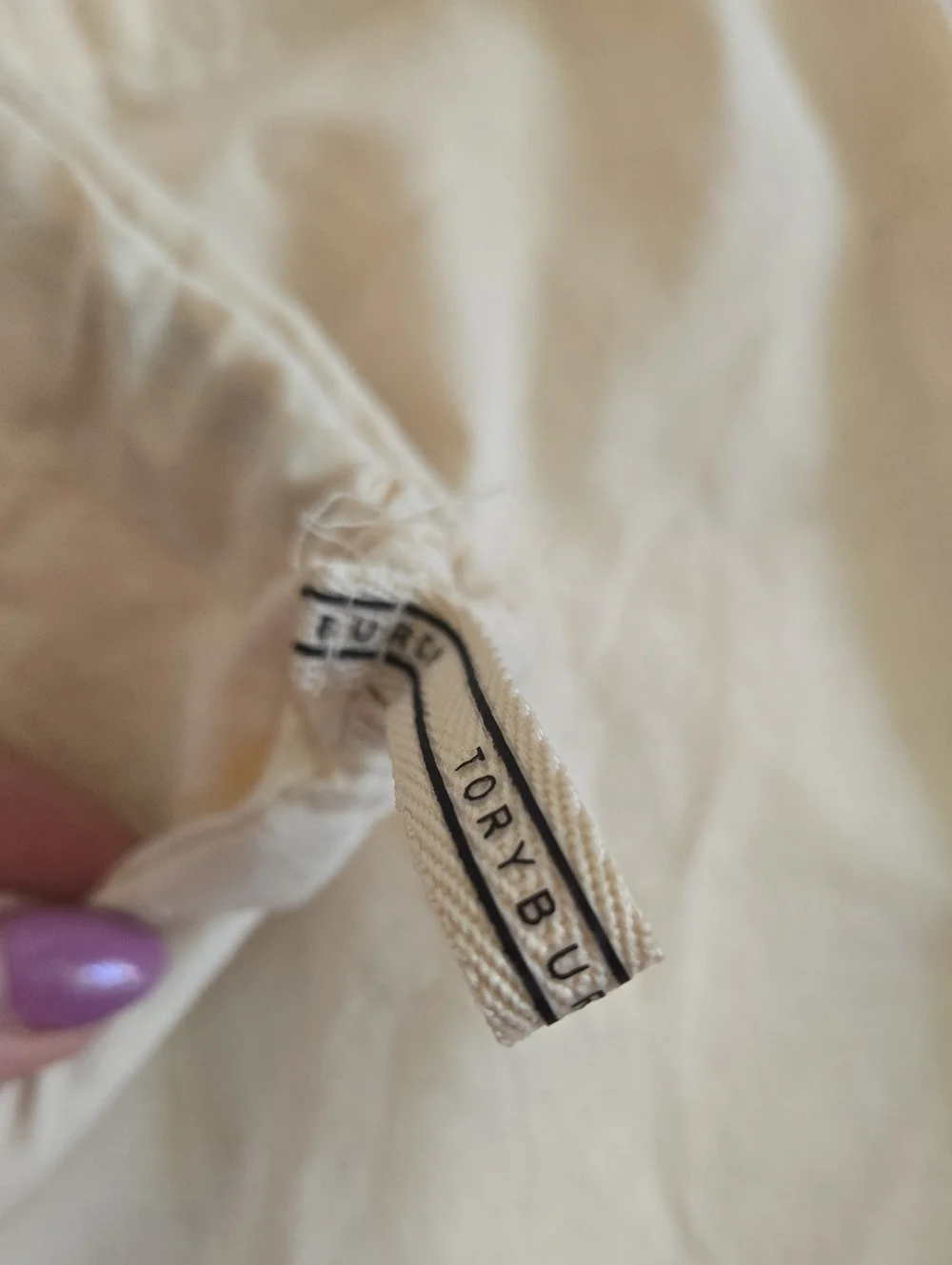 Tory Burch Canvas Drawstring Dust Bag in Natural 12x14